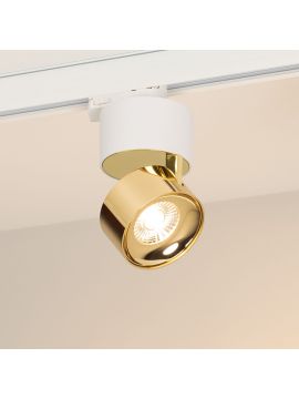 Трековый трехфазный светильник Arlight SP-PLURIO-TRACK-4TR-R77-9W Warm3000 (WH-BRS, 36 deg, 230V) (IP20 Металл) 038114