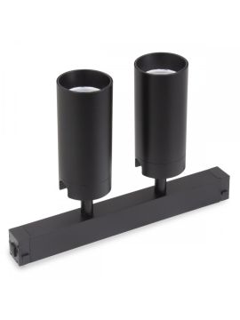 Трековый однофазный светильник AM Group Plain Opal AM590 2X10W 3000K BK