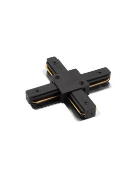 Коннектор Х-образный Denkirs DK Track Black TR1104-BK