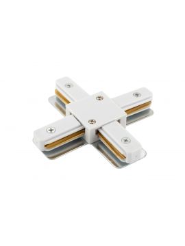 Коннектор Х-образный Denkirs DK Track White TR1104-WH