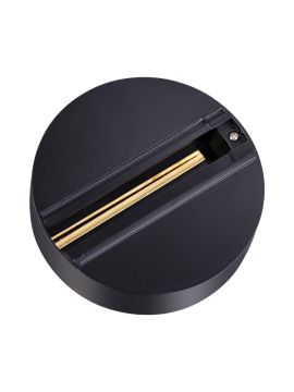 Трехфазная чаша крепления для стационарной фиксации прожекторов Novotech track black 3phase 135073